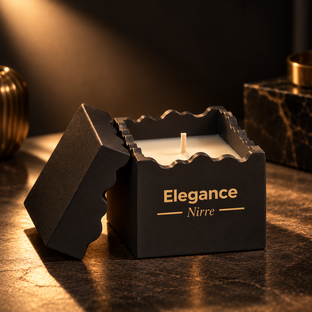 Elegance: Vela Aromática Nero 100g (Preta)