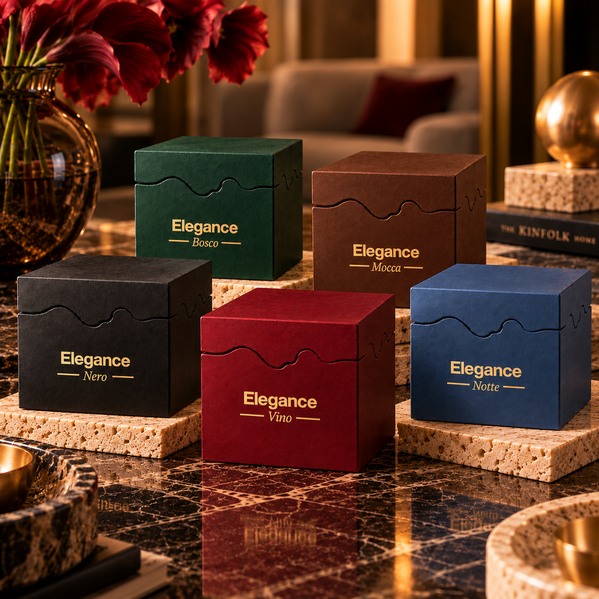 Elegance: Vela Aromática Mocca 100g (Marrom)