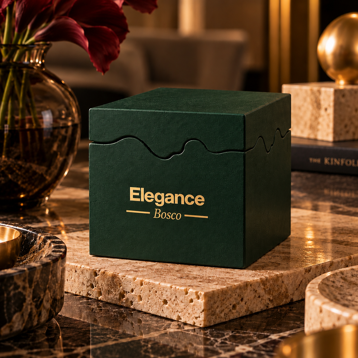Elegance: Vela Aromática Bosco 100g (Verde)