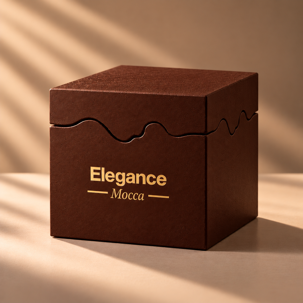Elegance: Vela Aromática Mocca 100g (Marrom)