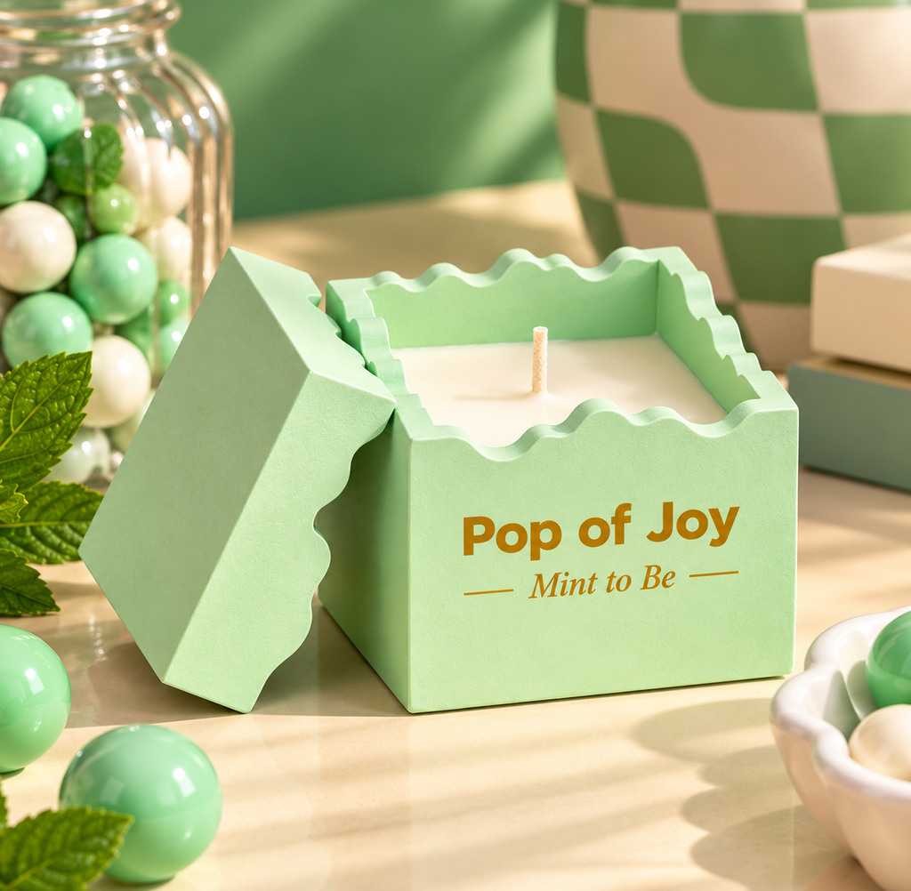 Pop of Joy: Vela Aromática Mint to Be 100g (Verde)